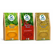 Organic Wellness Spices Combo (Turmeric Powder/Red Chilli Powder/Coriander Powder)