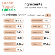 Greek Yogurt (Goat) (Classic) (Delivered Separately Next Day)
