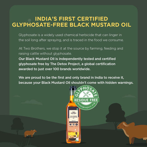 Mustard Oil India's Only Certified Glyphosate Free Sarso Ka Tel 1L