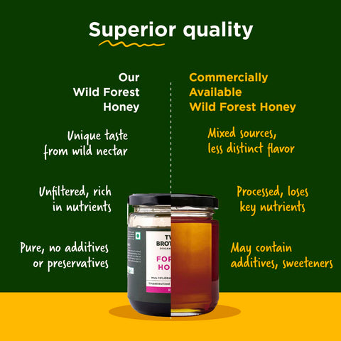 Forest Honey 350g | Raw, Unprocessed, Natural, Wild, and Unfiltered Honey
