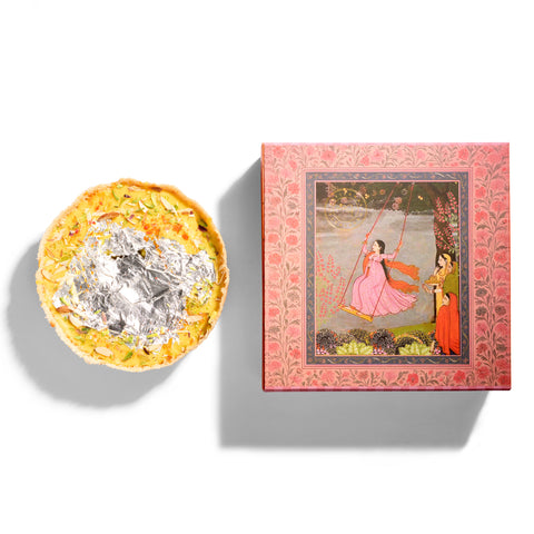 Teej Special - Kesar Malai Ghewar (Delivered Separately Next Day)