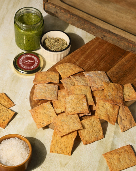 Rosemary And Seasalt Sourdough Crackers