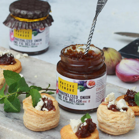 Caramelized Onion And Fig Relish With Kachampulli Vinegar