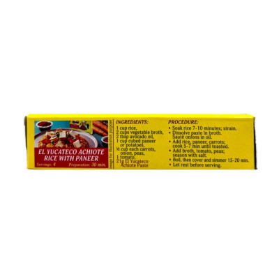 El Yucateco Achiote Paste - Condimented Paste 100g