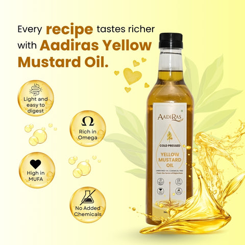 Aadiras Cold Pressed Yellow Mustard Oil