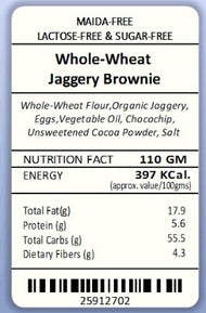 Whole Wheat Jaggery Dense Chocolate Walnut Brownie