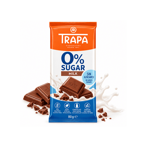 Trapa Bar 0% Sugar - Milk 80g