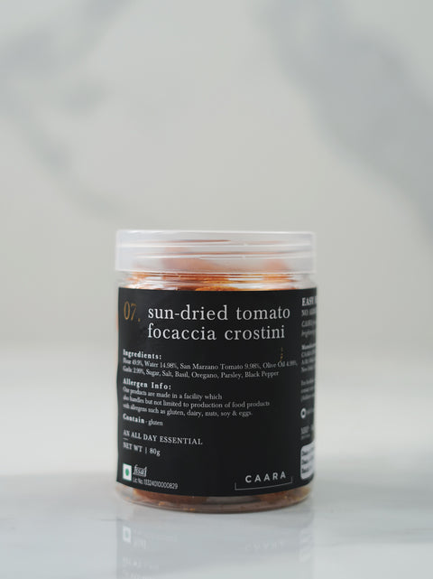 Sundried Tomato Foccacia Crostini