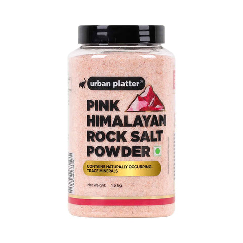 Urban Platter Pink Himalayan Rock Salt Powder, 1.5kg (Mineral-Rich Salt | Unrefined & Pure | Sendha Namak | Non-Iodised | Optically Sorted)