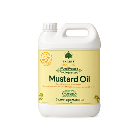 Wood Pressed Black Mustard Oil - 5 Liter