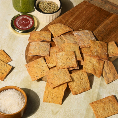 Rosemary And Seasalt Sourdough Crackers