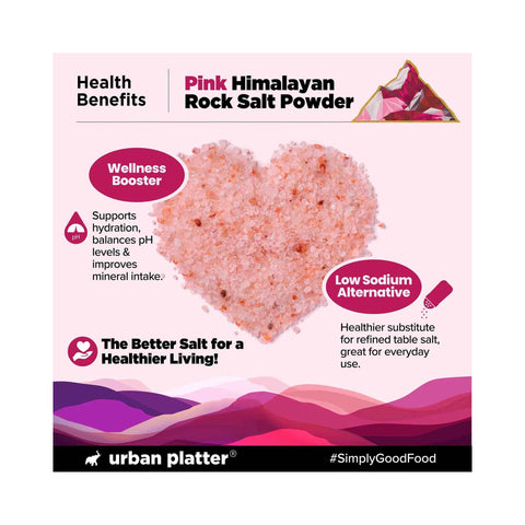 Urban Platter Pink Himalayan Rock Salt Powder, 1.5kg (Mineral-Rich Salt | Unrefined & Pure | Sendha Namak | Non-Iodised | Optically Sorted)