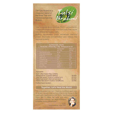 Tulsi Brahmi (Tea Bags) (Certified Organic)
