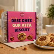 Desi Ghee Gur Atta Biscuits | Whole Wheat Jaggery Cookies | No Maida, No Refined Sugar