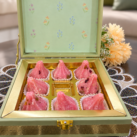 Rose Modak- 6 pcs  Box (Delivered Separately Next Day)