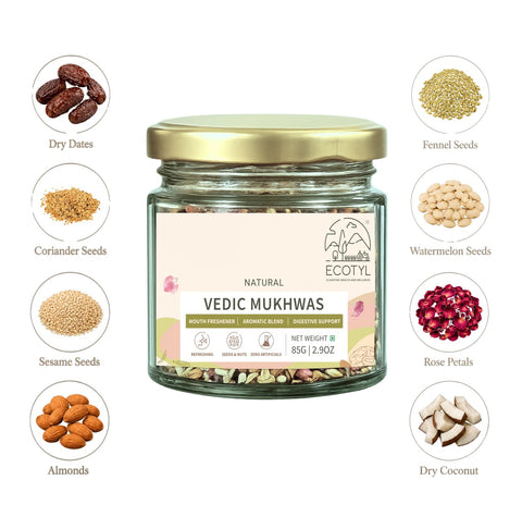 Ecotyl Vedic Mukhwas | Refreshing Mouth Freshener | Nuts & Seeds Mix | 85g