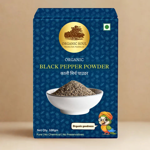 Organic Soul Organic Black Pepper Powder (Kali Mirch) | 100 g