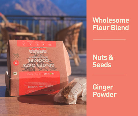 Nourish Organics Ginger Oats Cookies 120grams