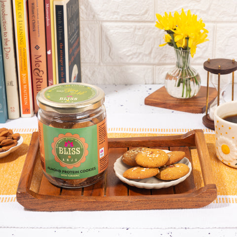 Channa Sattu Almond Protein Cookies with Turmeric