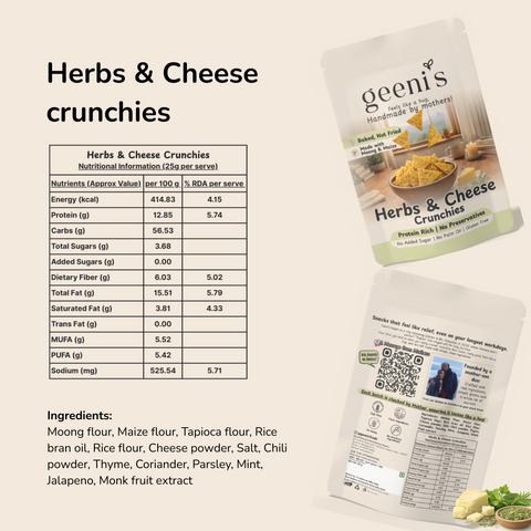 Geeni's Herbs & Cheese Crunchies