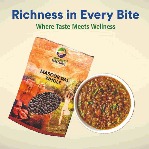 Organic Wellness Masoor Whole 450 grams