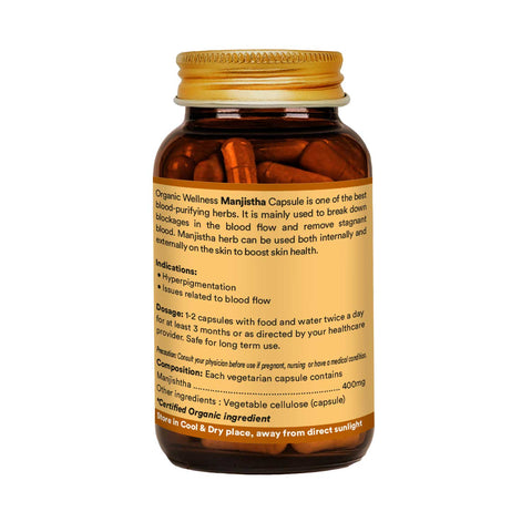 Organic Wellness Manjishtha 90 Capsules