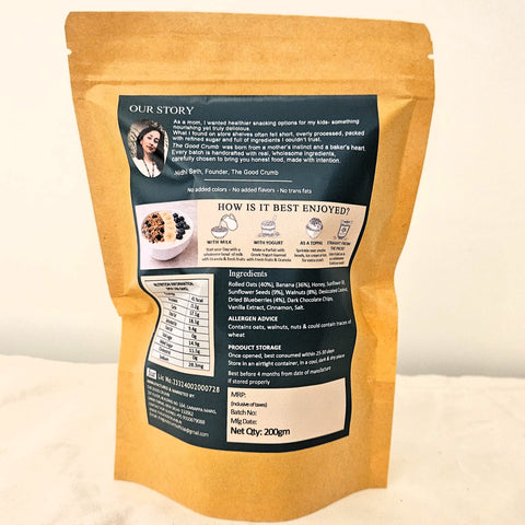 Banana Blueberry Walnut Granola I Gluten-free I No refined sugar