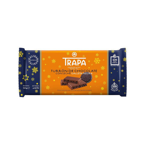 Trapa Choco Bar Turron - Milk with Noir Biscuit 120g