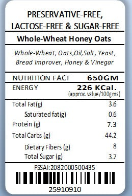 Bread Loaf - Whole-wheat Honey Oats
