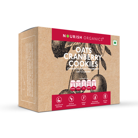 Nourish Organics Oats Cranberry Cookies 120grams
