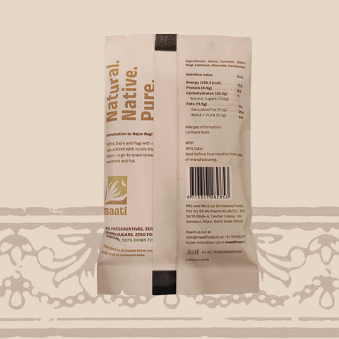 Bajra-Ragi Coconut Cardamom Bar