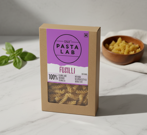 Eggless Semolina Fusilli