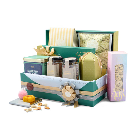 Large Green Open Hamper (Delivered Separately Next Day)