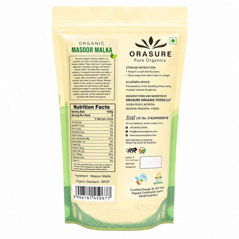 Orasure Organics Masoor Malka