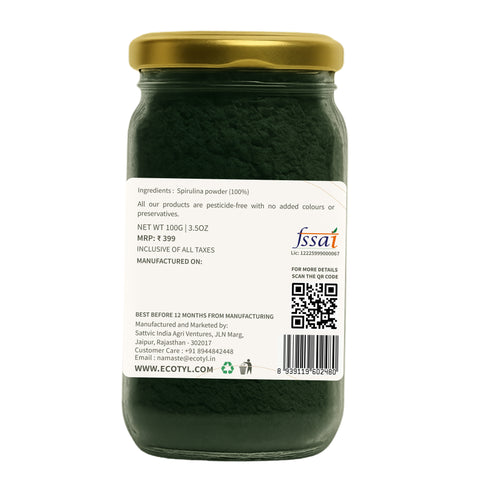 Ecotyl Spirulina Powder | Superfood | High Protein & Nutrients |200g