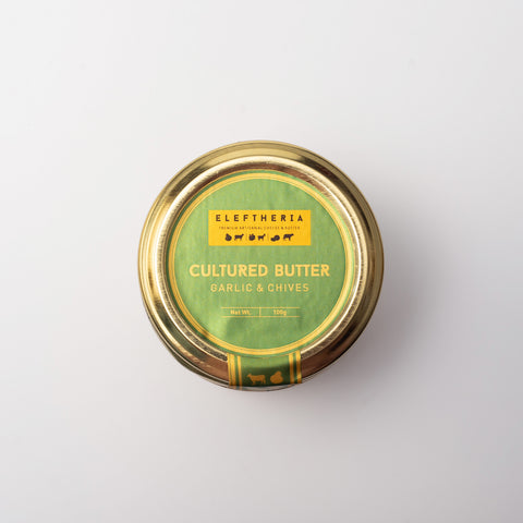 Eleftheria Cheese Cultured Butter – Garlic & Chives 100 grams
