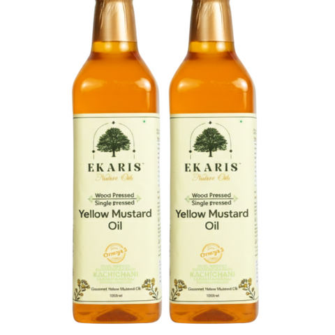 Wood Pressed Yellow Mustard Oil - 1 Liter