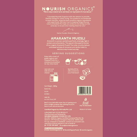 Nourish Organics Amaranth Muesli