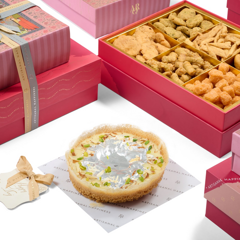 Ghewar Savoury Combo (Delivered Separately Next Day)
