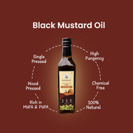 KSKT Black Mustard Oil (Cold Pressed) (Pack of 3)