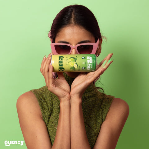 Quenzy Cucumber mint Prebiotic soda (Pack of 3)