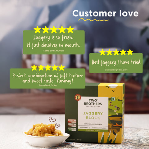Sugarcane Jaggery Block 900g | Unrefined, Preservative-Free, Nutrient-Rich Gud