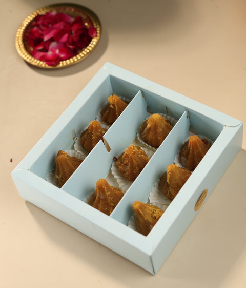 Besan Modak 4Pcs Box (Delivered Separately Next Day)