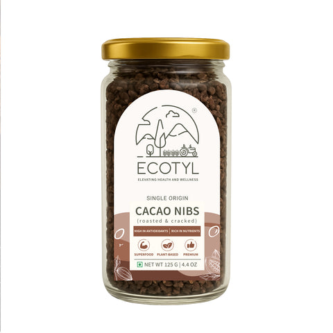 Ecotyl Cacao Nibs | Crunchy & Nutritious | High in Magnesium | 125g