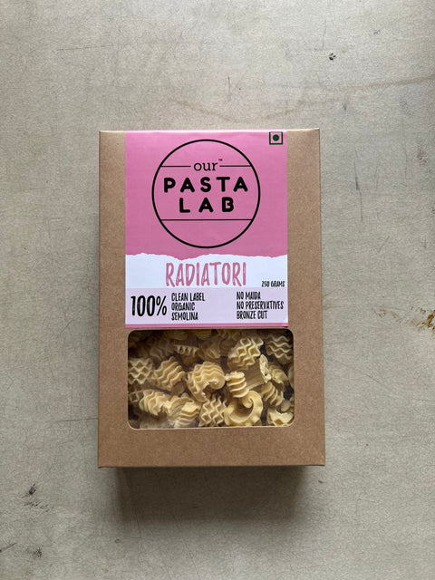 Our Pasta Lab Eggless Semolina Radiatori  250 grams