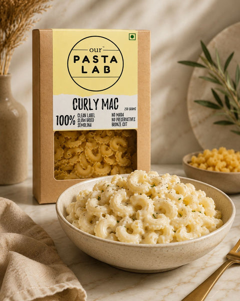 Our Pasta Lab Eggless Semolina Curly Mac 250grams