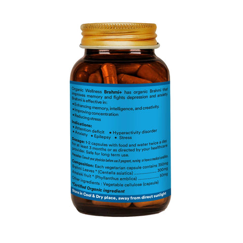 Organic Wellness Brahmi+ 90 Capsules