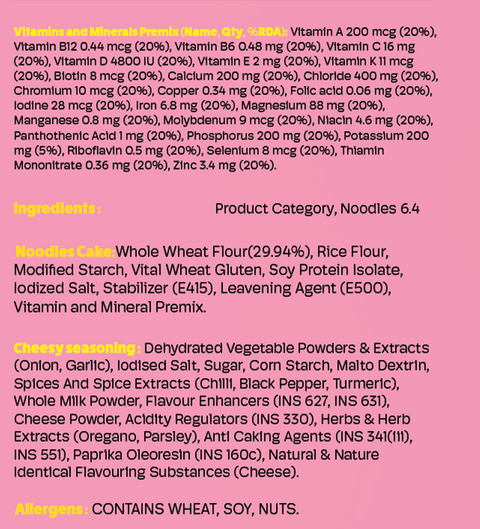 Jify Korean Ramen, Cheese Flavour