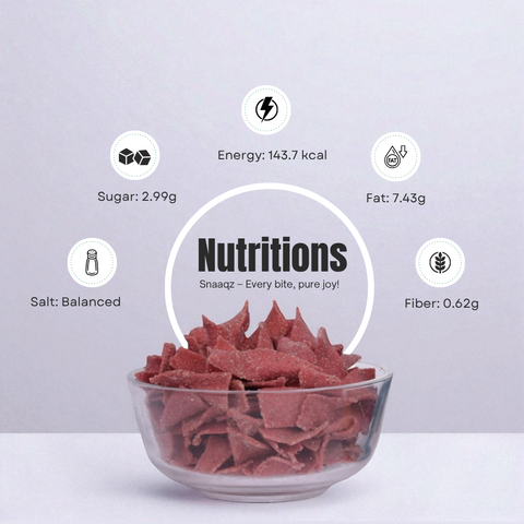 Beetroot chips cream onion