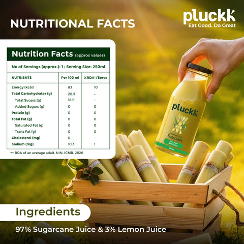 Pluckk Cold Pressed Sugarcane 250ml